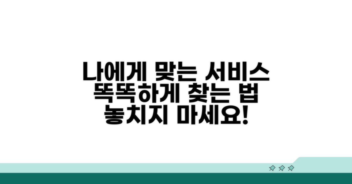 나에게 맞는 서비스 찾는 법