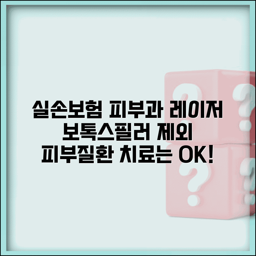 실손보험 피부과 레이저 청구 가능 여부 | 보톡스 필러 제외 피부질환 치료 실손