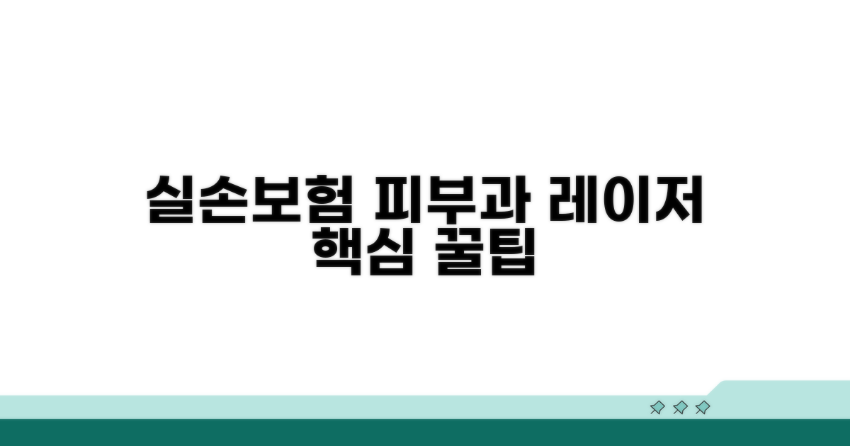 실손보험 피부과 레이저 청구 핵심
