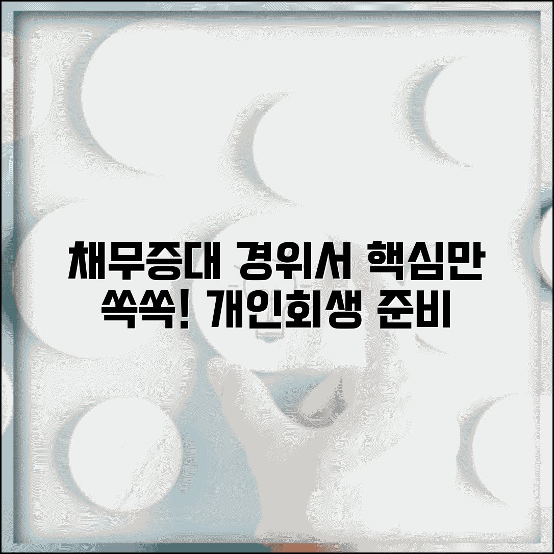 채무증대경위서 양식 작성법 | 개인회생 신청 시 필요한 서류 준비