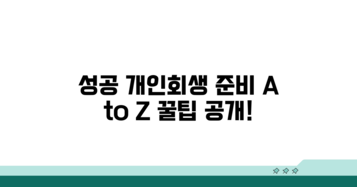 성공적인 개인회생 준비 꿀팁