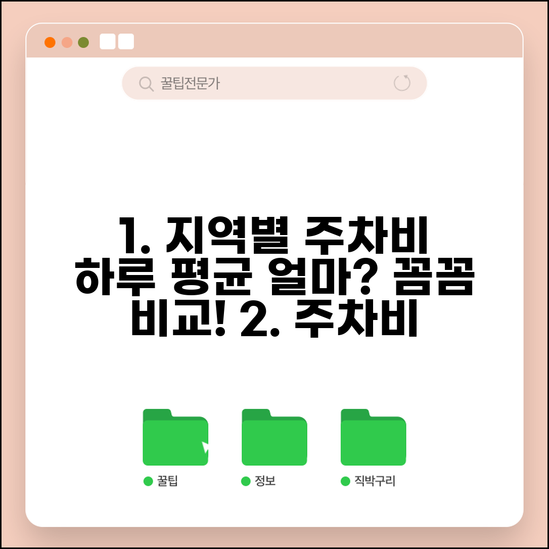 주차료 하루 평균 얼마인지 지역별 | 주차비 일일 요금
