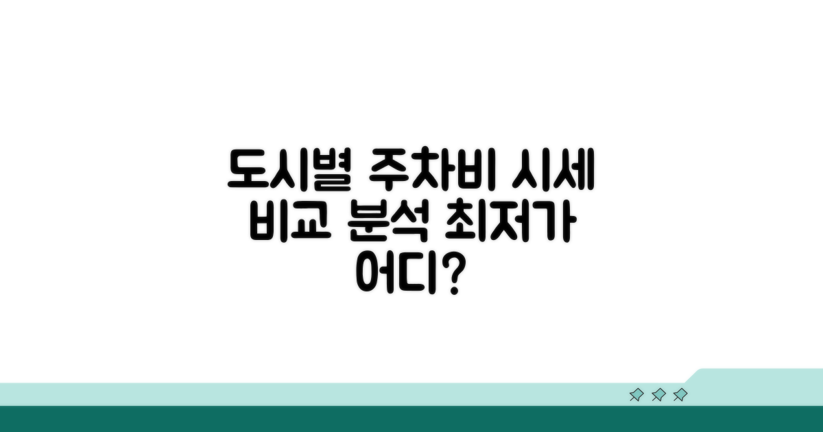 도시별 주차비 시세 비교 분석