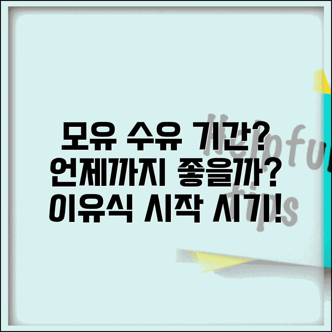 모유 수유 기간 몇 개월까지 | 모유 수유 권장 기간과 이유식 시작