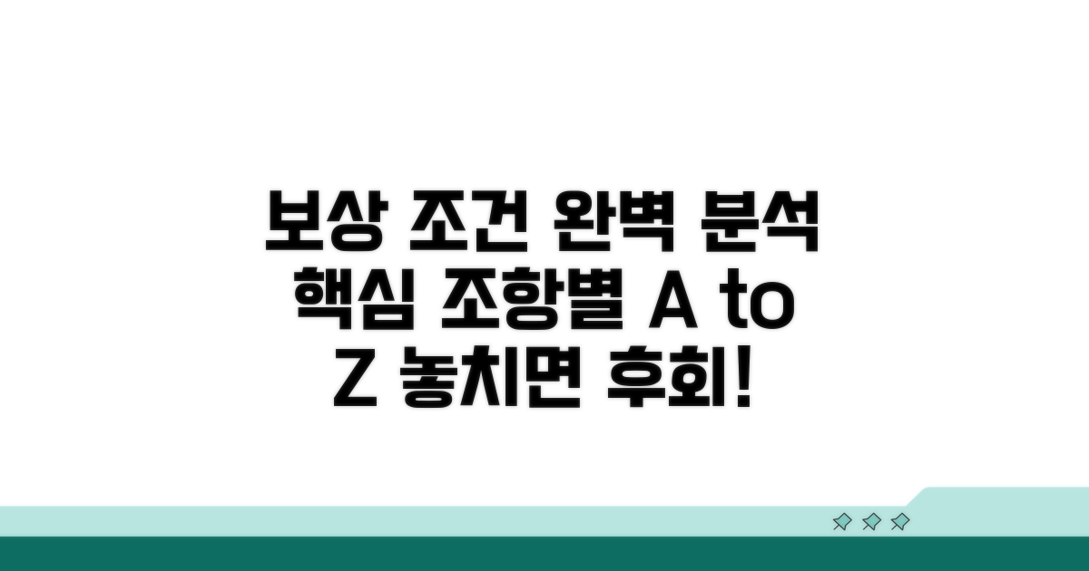 핵심 조항별 보상 조건 상세 분석