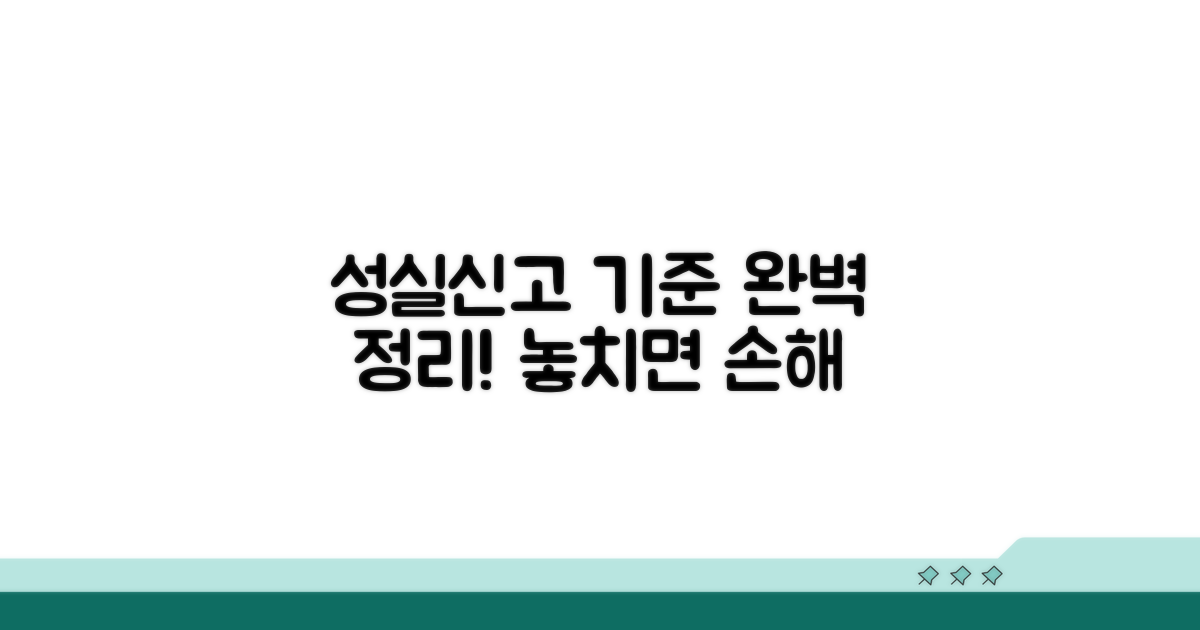 성실신고대상자 수입 기준 완벽 정리