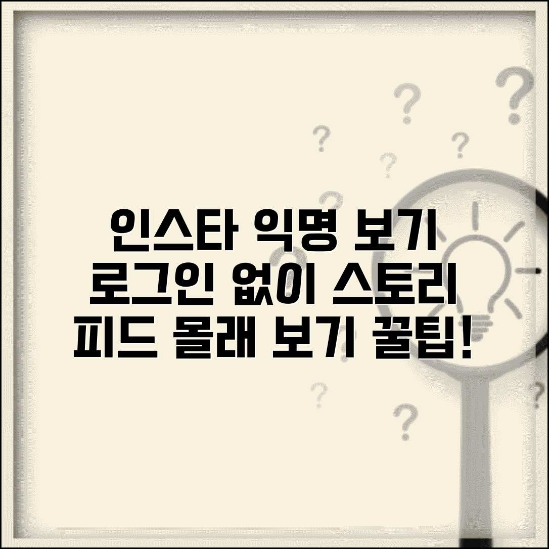 인스타그램 익명 열람 | 로그인 없이 스토리 피드 보는 방법