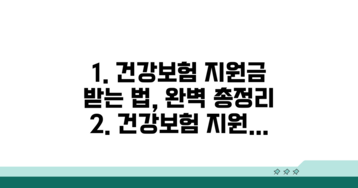 건강보험 지원금 받는 방법 완벽 가이드