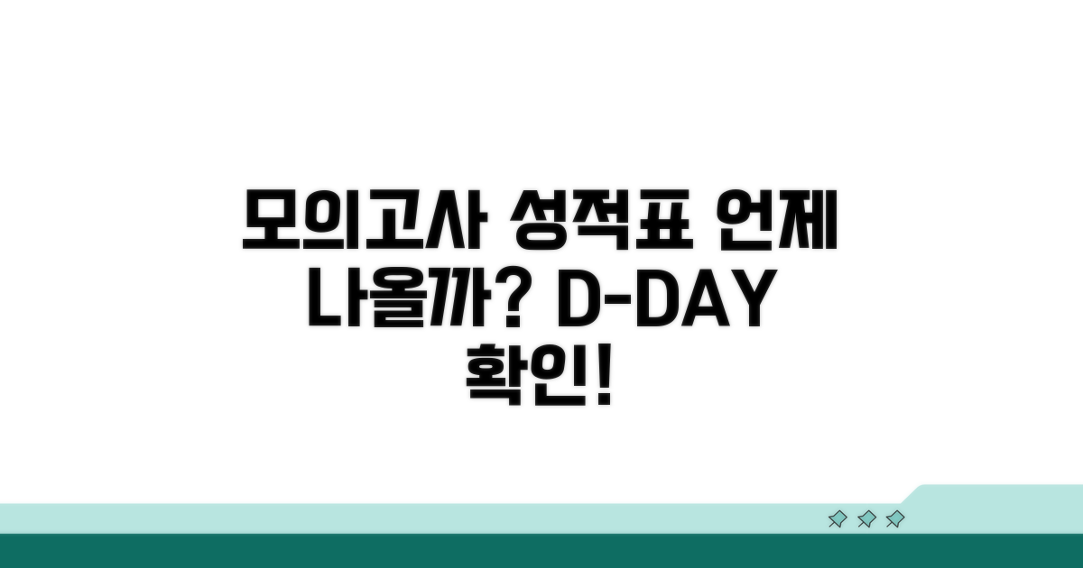 모의고사 성적표 언제 나올까?