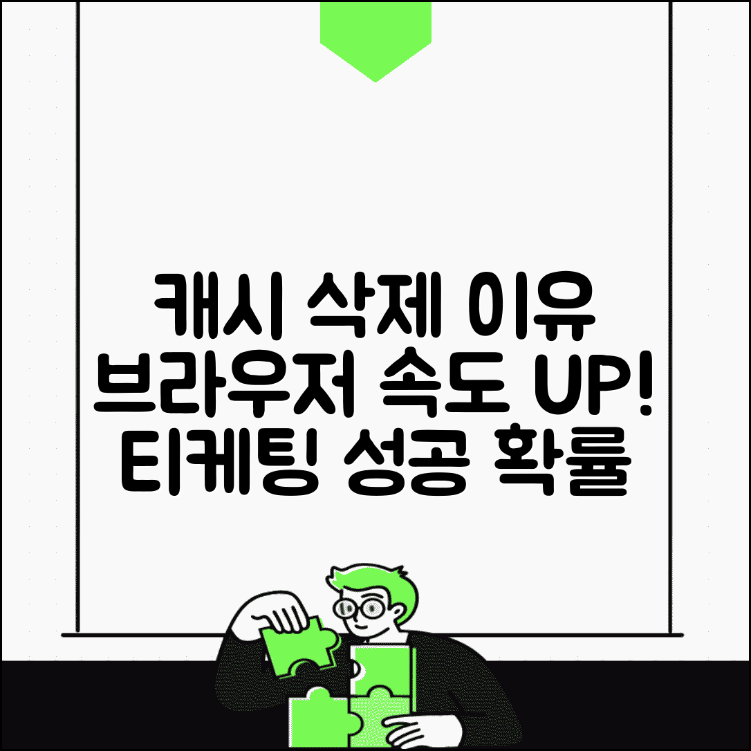 티케팅 캐시 삭제하는 이유 | 브라우저 최적화 방법