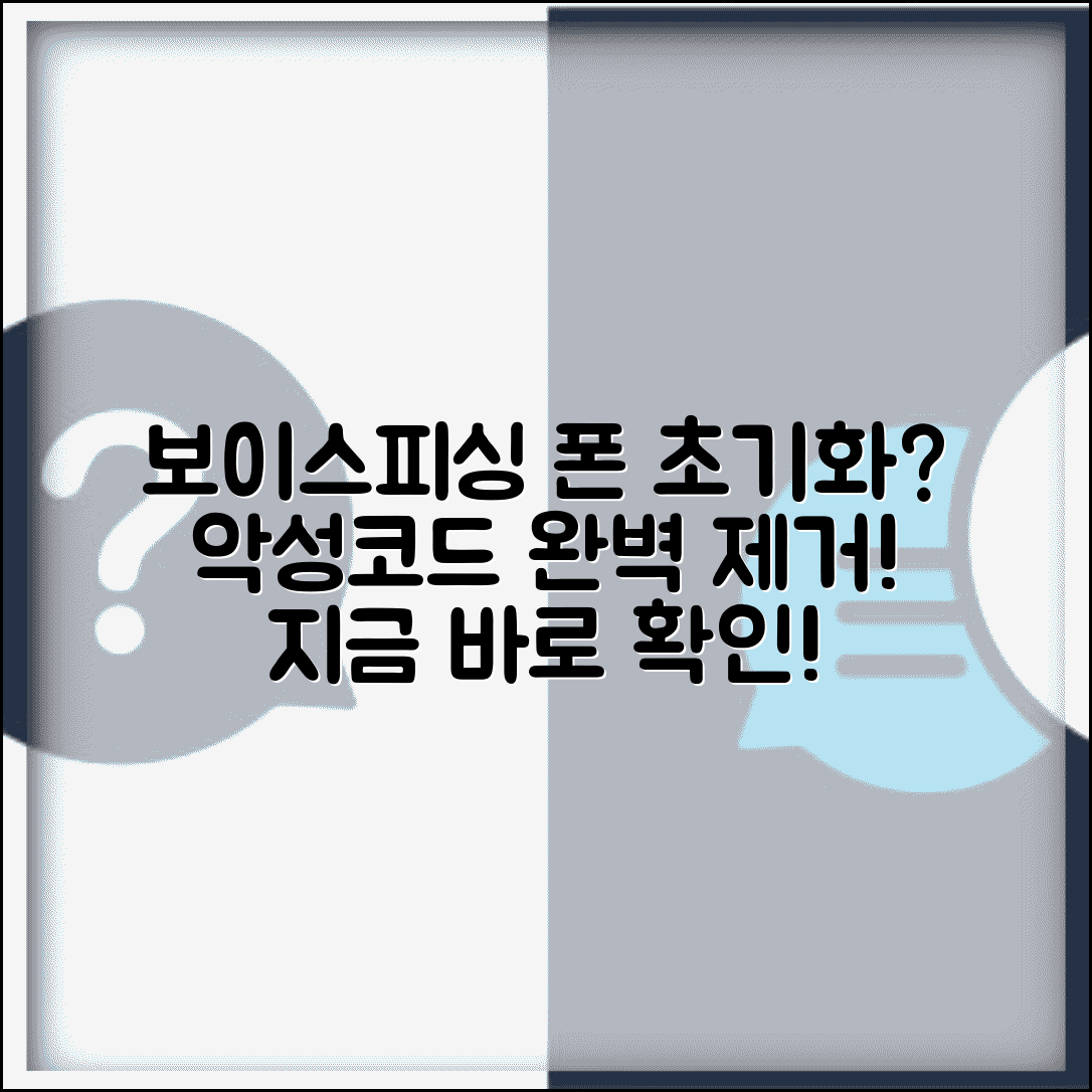 보이스피싱 핸드폰 초기화 필요성 방법 | 악성코드 감염 시 완벽 대처법
