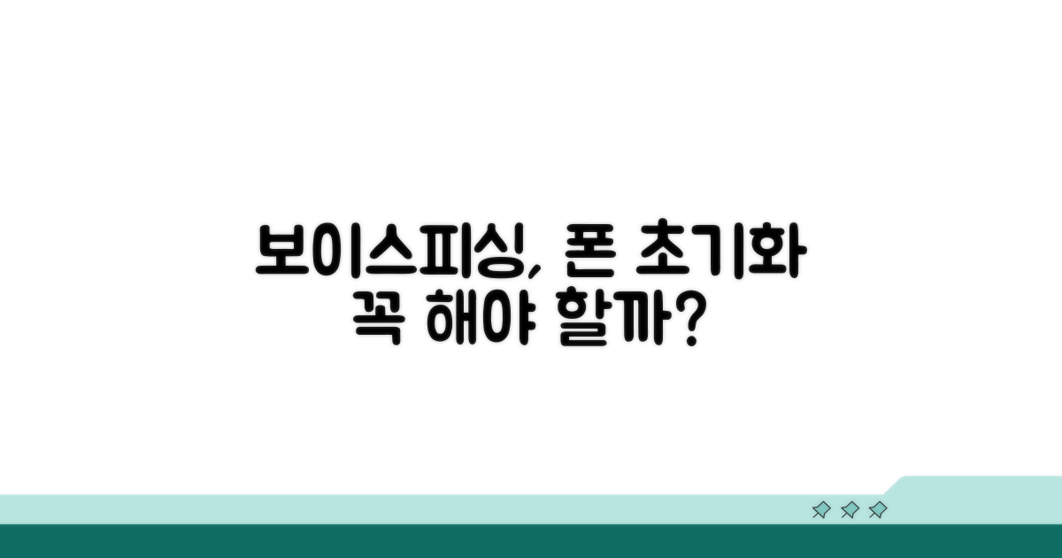 보이스피싱 핸드폰 초기화는 왜 필요할까?
