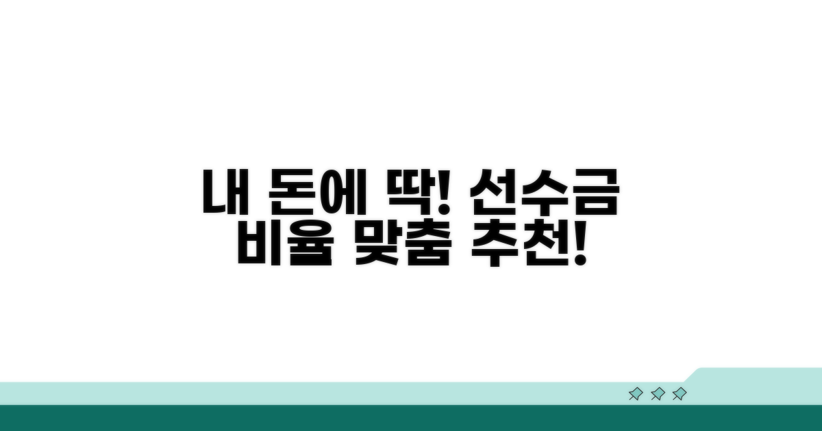 재정 상태별 추천 선수금 비율