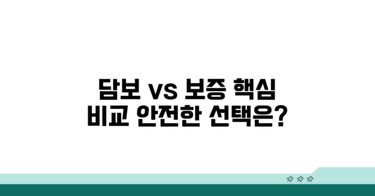 담보 제공과 보증 조건 비교