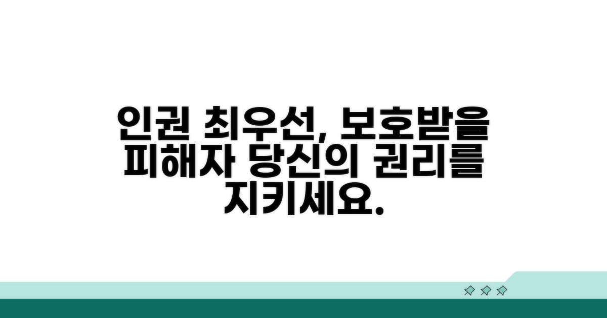 보호받아야 할 피해자, 인권 우선
