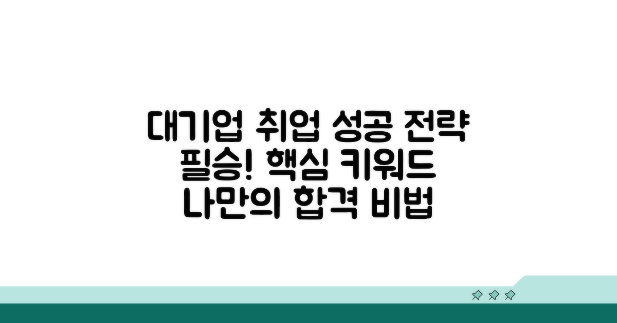 성공적인 대기업 취업을 위한 전략