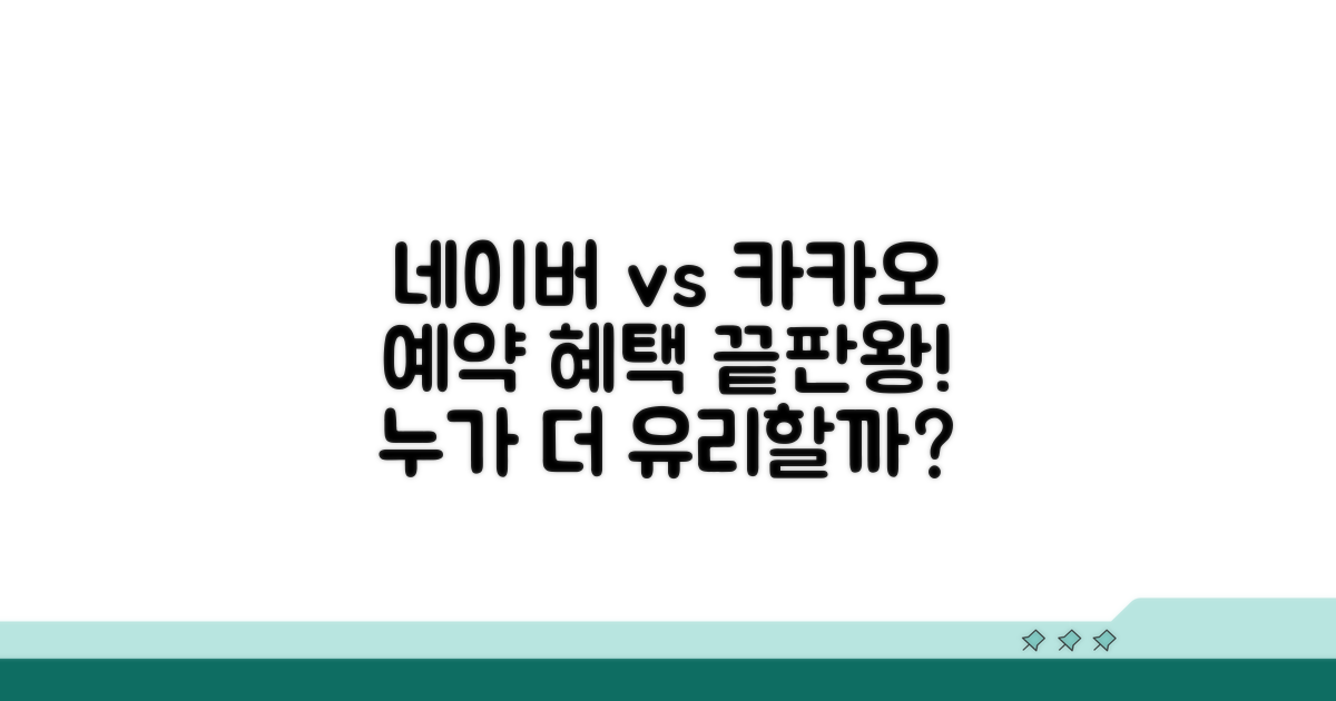 네이버 vs 카카오 예약 혜택 비교