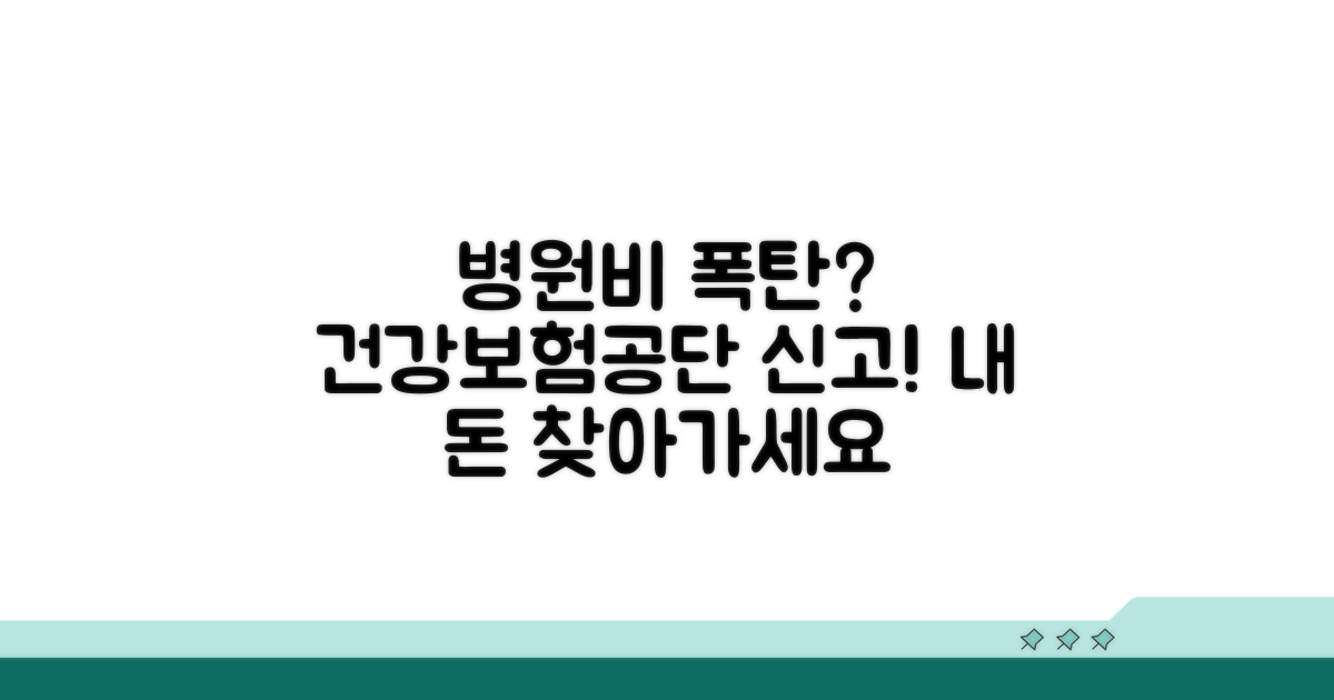 병원비 과다 청구, 건강보험공단에 신고하세요