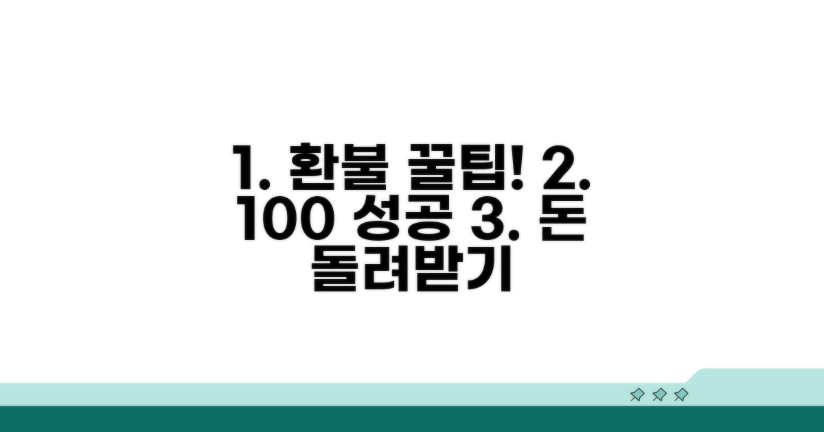 성공적인 환불을 위한 꿀팁
