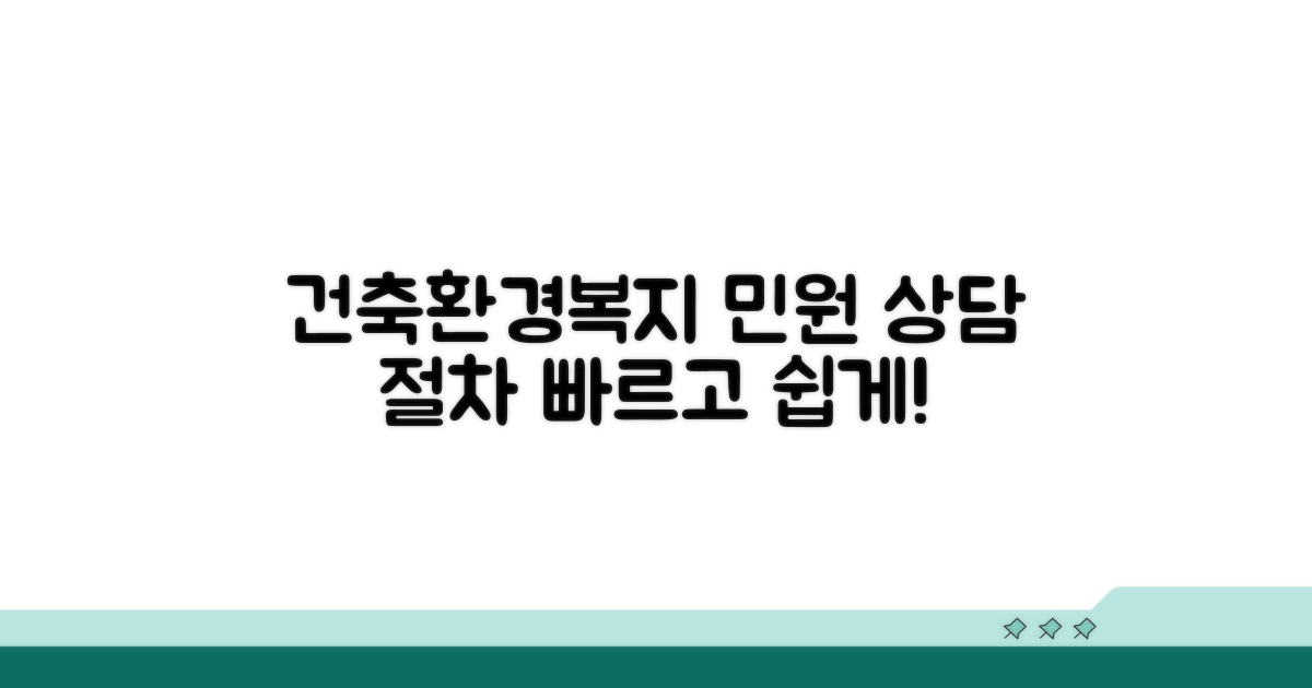 건축, 환경, 복지 민원 상담 절차