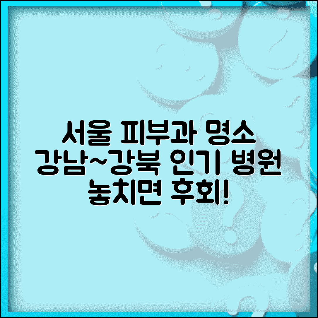 서울피부과 지역별 추천 명소 | 강남부터 강북까지 인기 병원