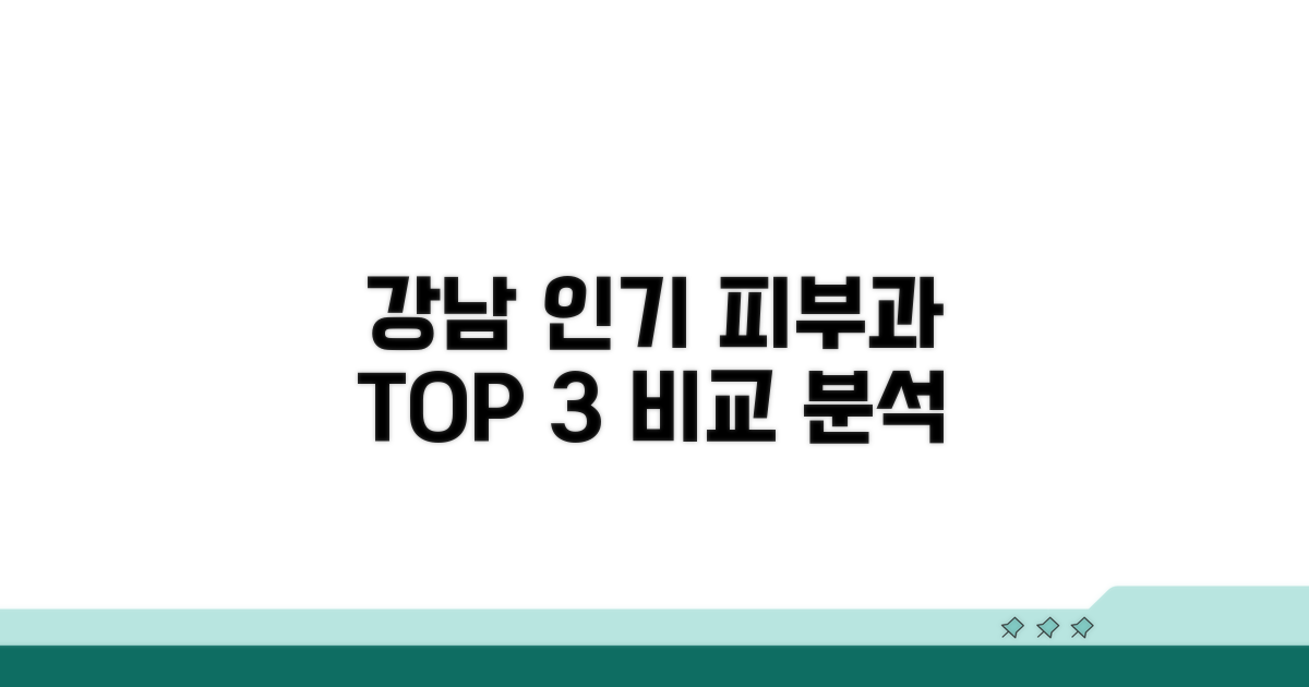 강남 인기 피부과 비교 분석