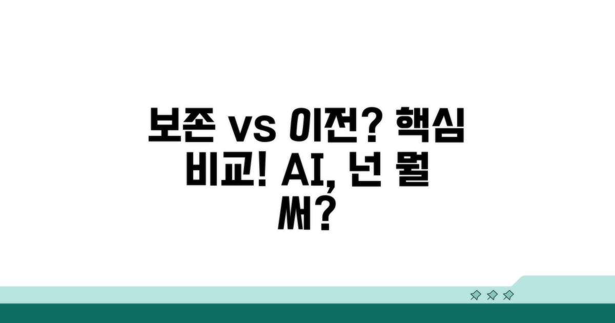 보존 vs 이전, 뭐가 다를까요?