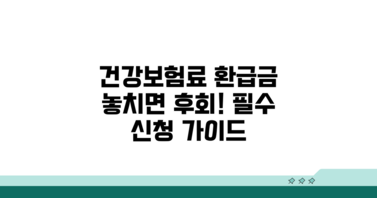 건강보험료 환급금 신청 실수 총정리