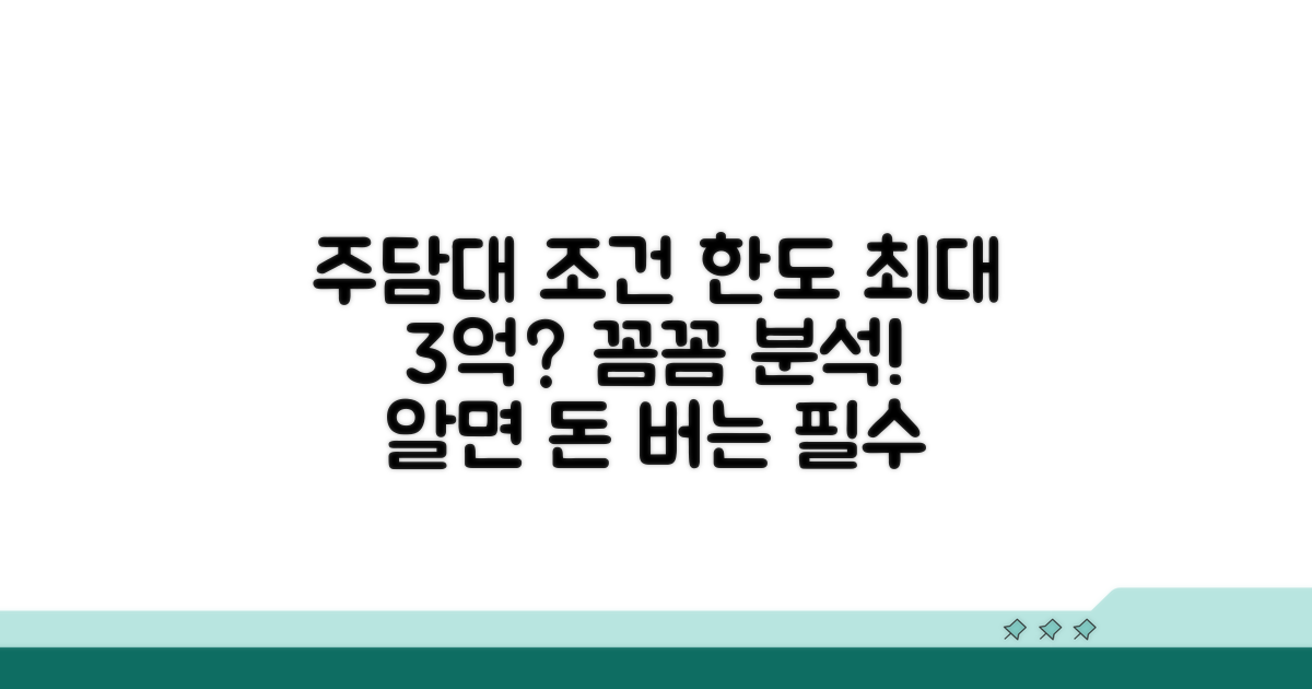 주택담보대출 조건과 한도 분석
