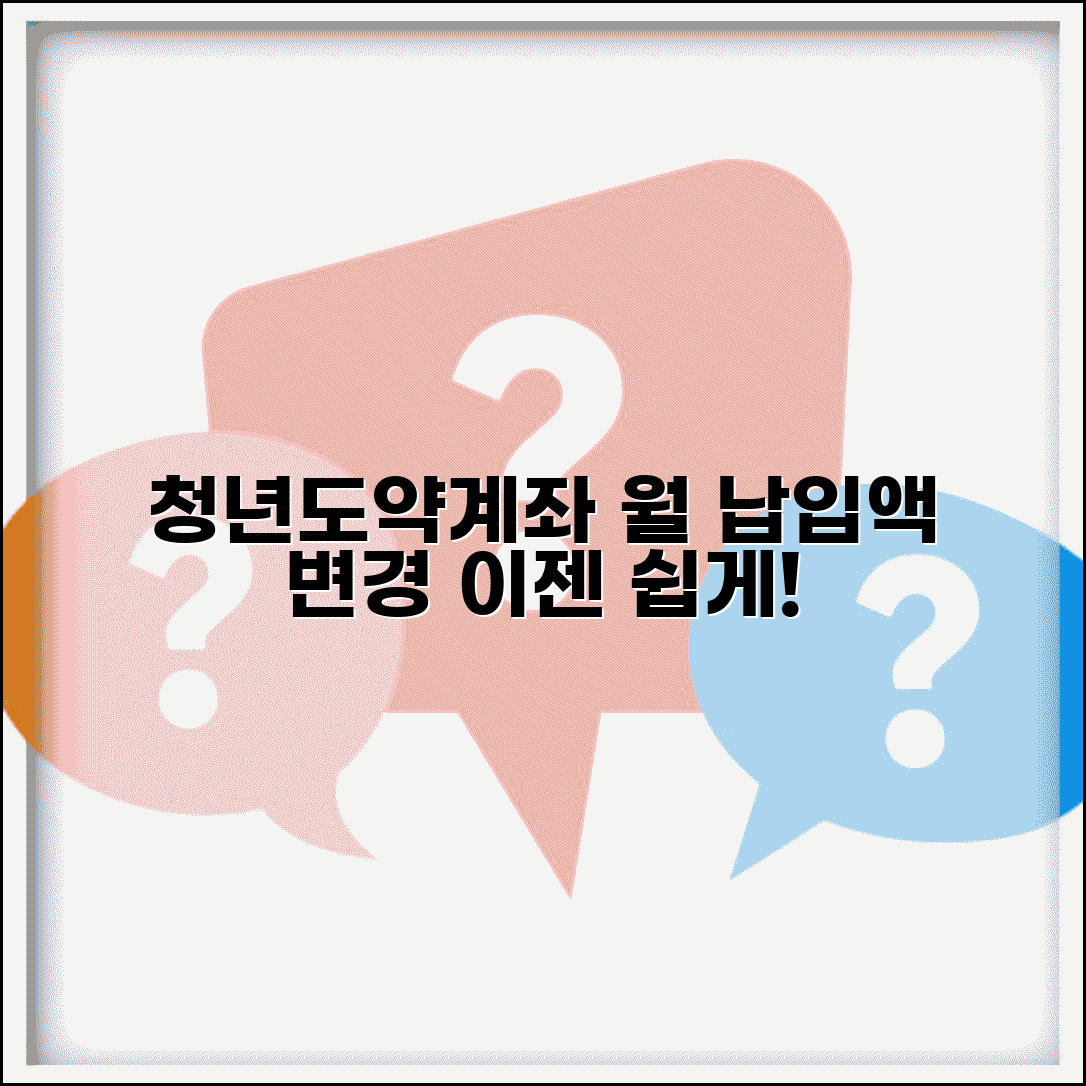 청년도약계좌 금액 변경 | 월 납입액 조정하는 방법