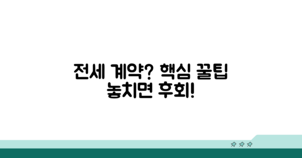전세 계약 시 주의할 점 꿀팁