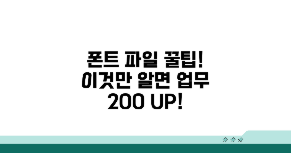 폰트 파일 활용 꿀팁과 주의사항