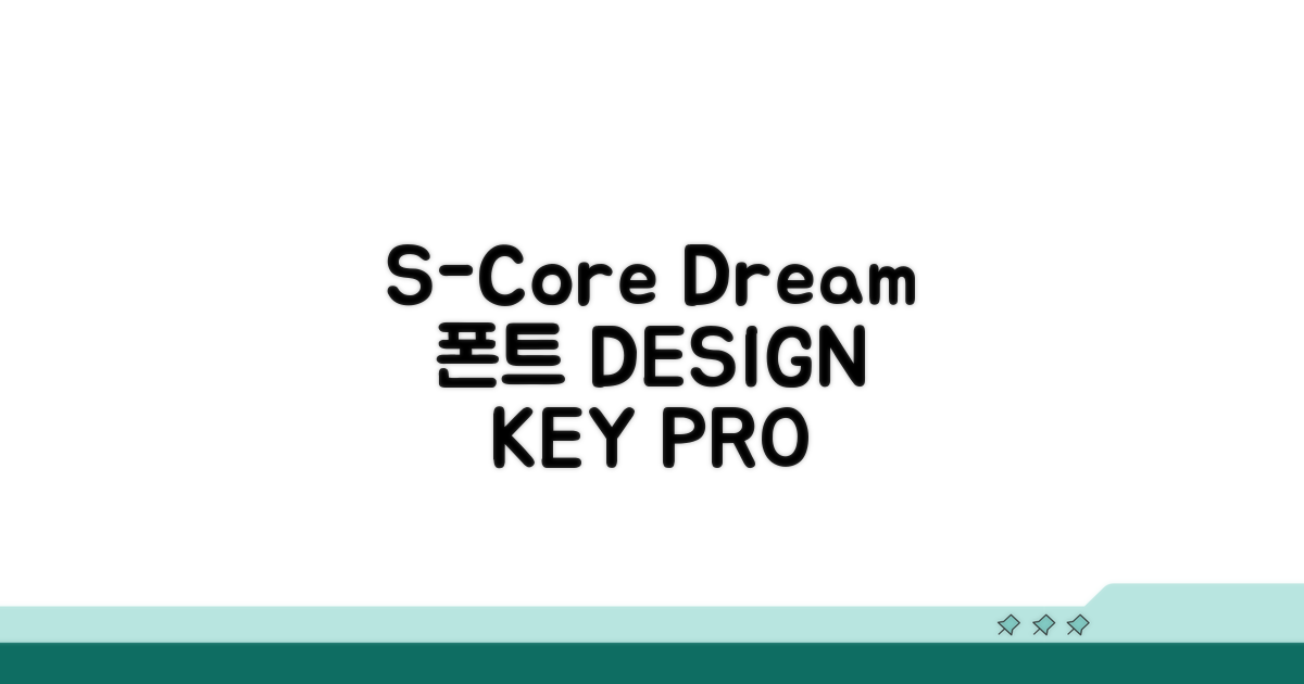 S-Core Dream 폰트 특징과 장점