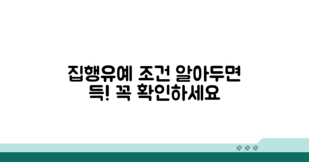 집행유예 기간 조건 상세 분석