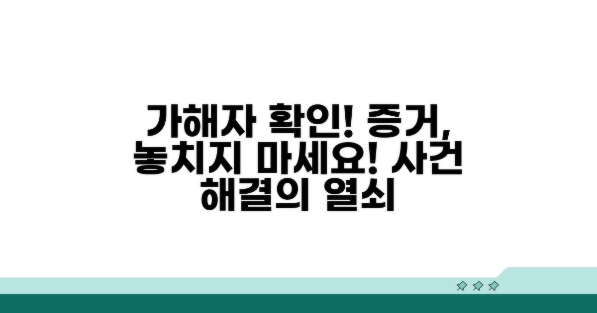 가해자 인지 시점, 증거 확보 중요성