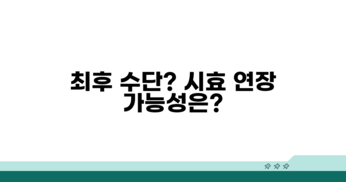 최후의 수단? 시효 연장 가능성은?