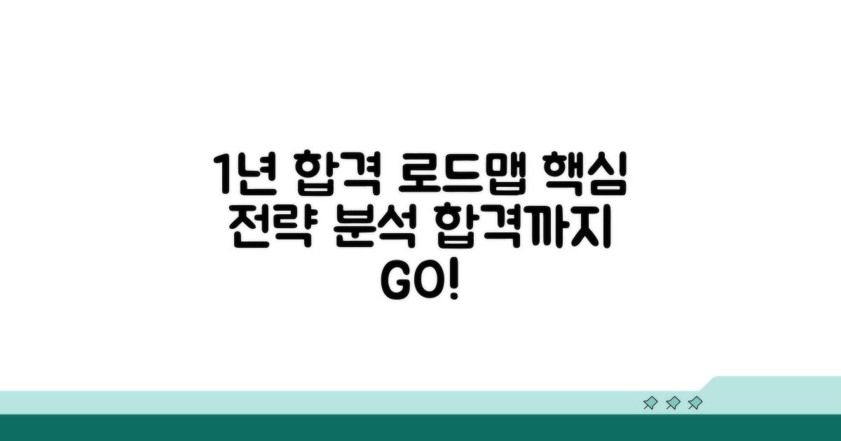 1년 합격 로드맵 핵심 분석