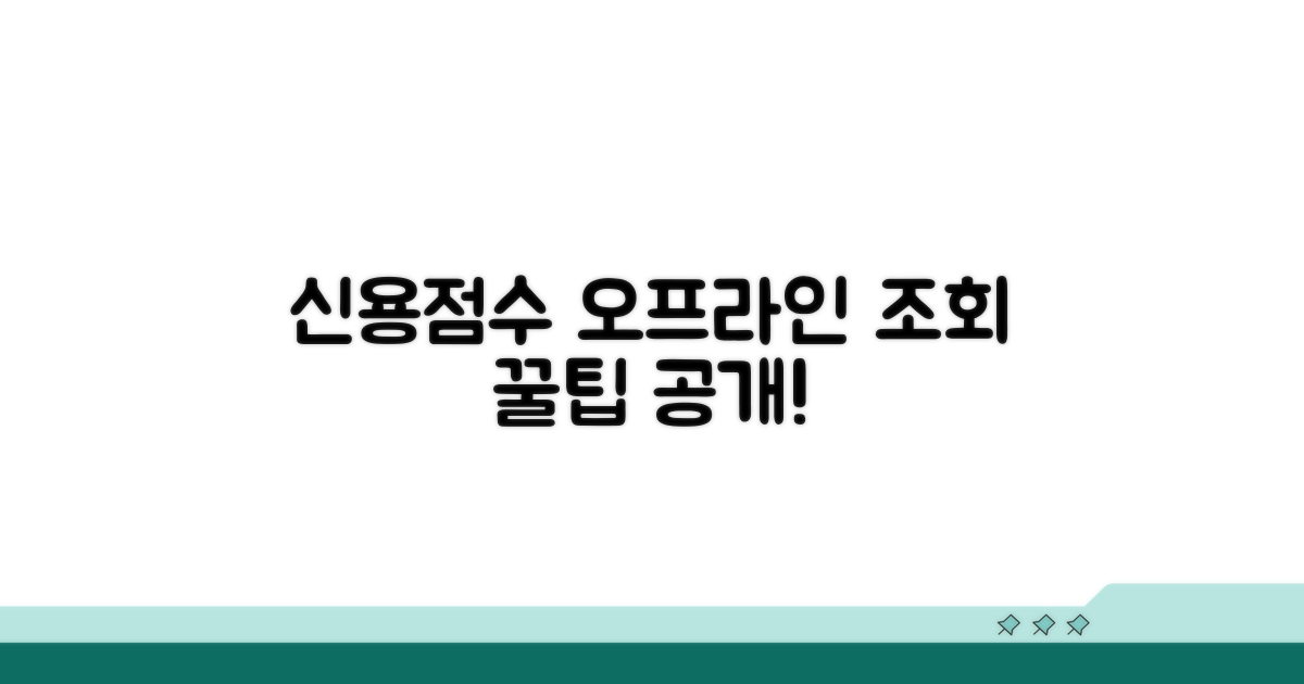 오프라인 신용점수 조회 방법