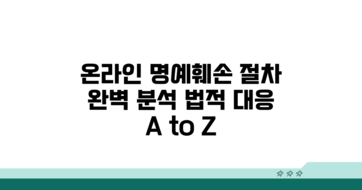 온라인 명예훼손 고소 절차