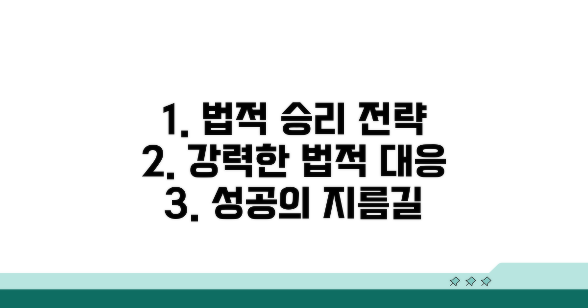 성공적인 법적 대응 전략
