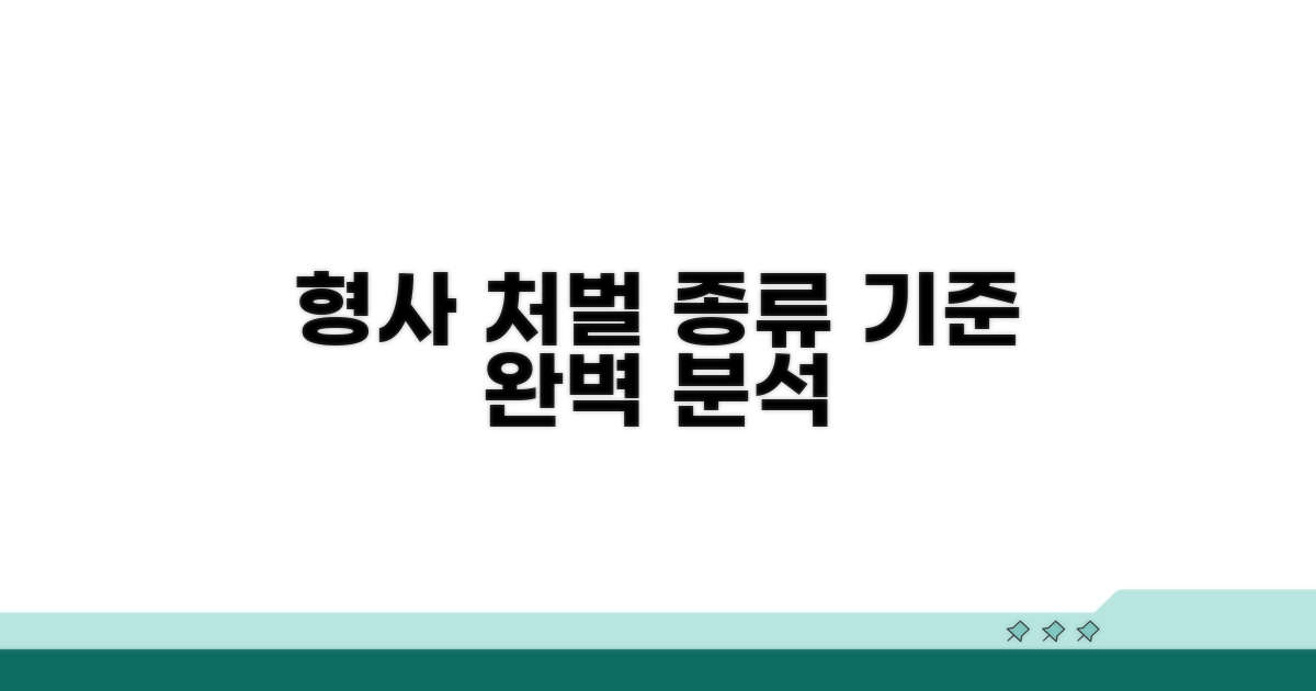 형사 처벌 종류와 기준 상세 분석