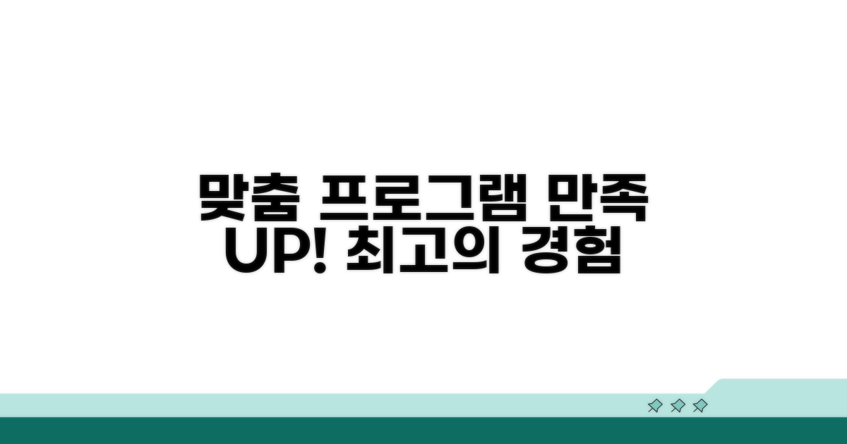 만족도 높이는 맞춤 프로그램