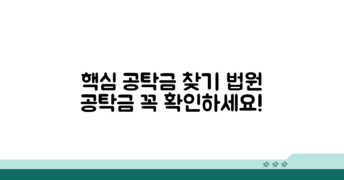 법원 공탁금 찾기 핵심 정보