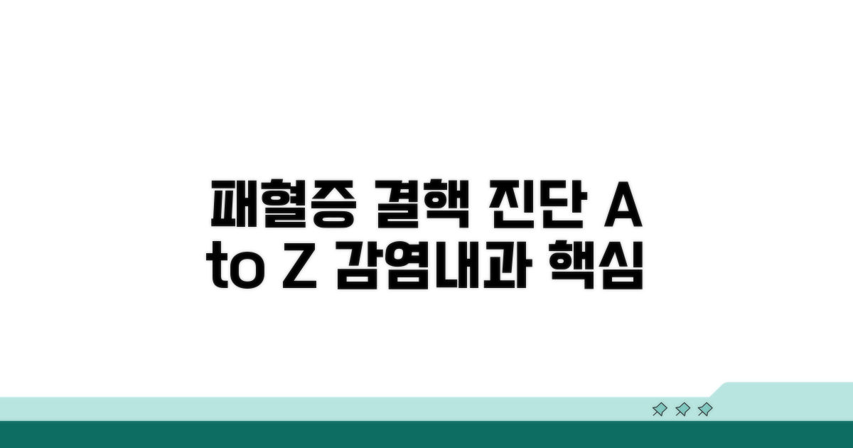 감염내과: 패혈증 결핵 진단 가이드
