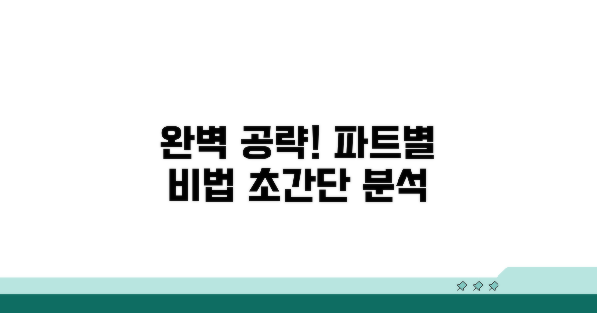 파트별 공략법 완벽 분석
