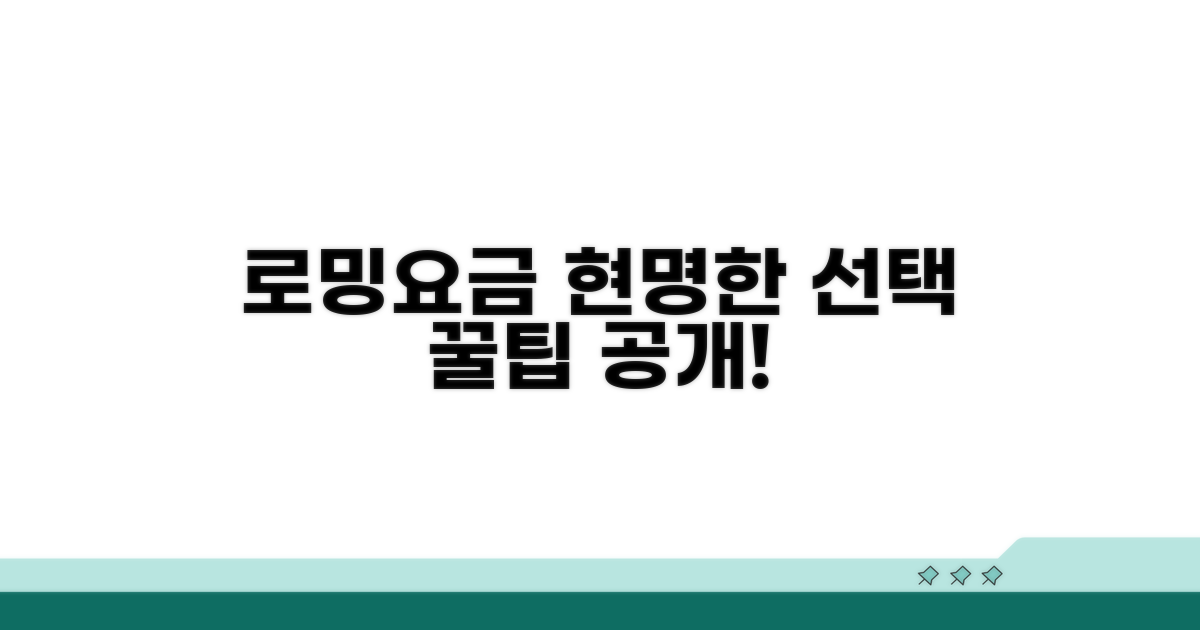 로밍 요금제 똑똑하게 선택하기
