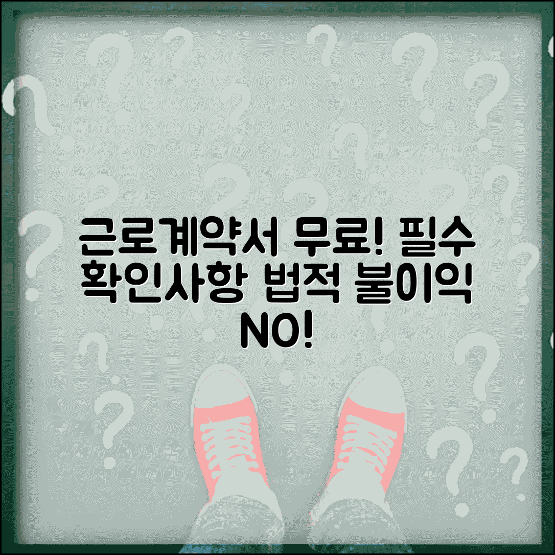 표준근로계약서 양식 무료 다운로드 | 근로기준법 준수 및 불이익 조항 필수 확인 방법