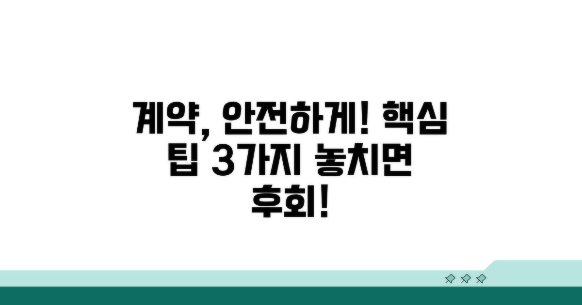 안전한 계약 체결을 위한 실전 팁