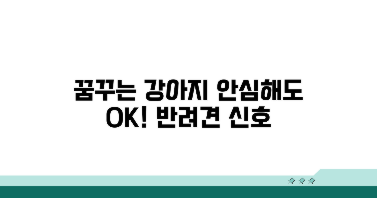 꿈꾸는 강아지, 안심해도 되는 신호