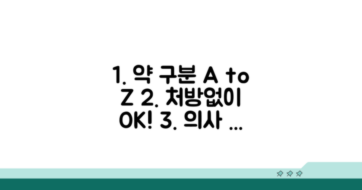 일반의약품과 전문의약품 구분 기준